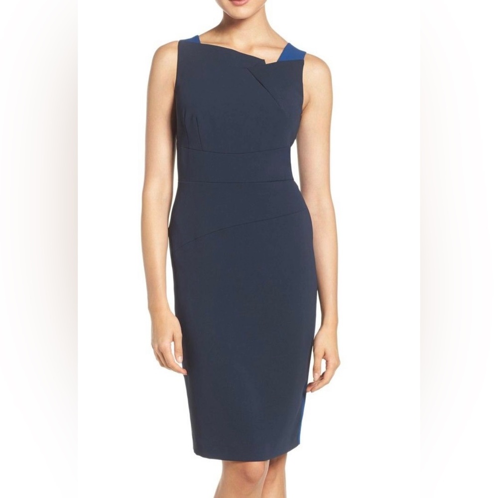 Adrianna Papell Sleeveless Color Block Dress